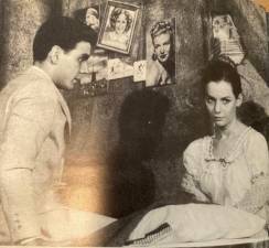 Peter Levin (with Susan Strasberg) in “The Diary of Anne Frank.” Photo courtesy of Peter Levin