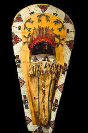 A cradleboard by Ute artists, from around 1890, expresses exquisite functional and artistic precision, detail and elegance. Photo: Adel Gorgy.