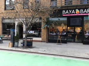 Baya Bar, a health food place featuring acai bowls and smoothies moved into a former framing store on Third Ave. near 91st. St. Meanwhile, the popular South African bar next door with the rhyming name, Kaia Wine Bar, which has been there for years seems to be bereft of any signage on its storefront or door, aside from an occasional chalk board out front on non-rainy days. How is one to know about the delightful staff and offerings inside? Photo: Arlene Kayatt.