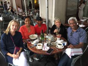Marchese (second from right) at lunch with friends. Photo courtesy of Jo Marchese