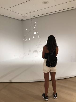 Alexander Calder’s “Snow Flurry I,” 1948, on view in the first gallery of “Modern from the Start” at The Museum of Modern Art, New York, through January 15, 2022. Photo: Val Castronovo