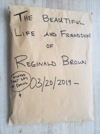 Activist Reginald Brown’s envelope of documents, included in the Stonewall 50 time capsule. Photo courtesy of Reginald Brown