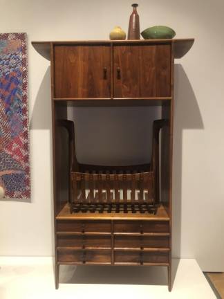 Sam Maloof, “Cradle Cabinet,” 1968. Museum of Arts and Design, New York; gift of the Johnson Wax Company, through the American Craft Council, 1977. Photo: Val Castronovo