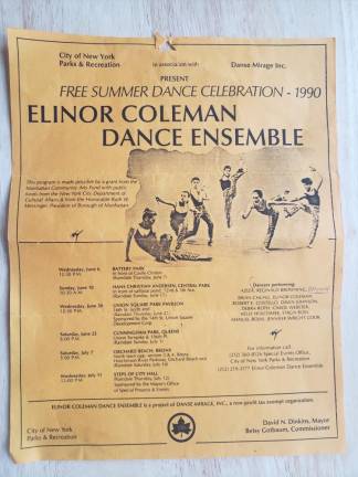 A flyer advertising one of Brown’s past performances, included in the Stonewall 50 time capsule. Photo courtesy of Reginald Brown