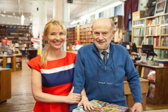 Nancy Bass Wyden with her father, Fred Bass. Photo courtesy of Strand Books