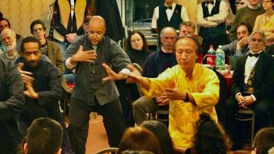 <b>The company founder, the late CK Chu, (in yellow) was a college professor when he launched the CK Chu Tai Chi School 50 years ago. It is now run by his wife, Carol Chu. They met when both were students at NYU.</b> Photo: Carol A. Chu