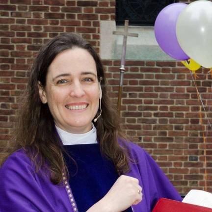 Rev. Jennifer Reddall, rector of the Church of the Epiphany on York Avenue. She guided her church in its purchase of nearby Jan Hus Presbyterian Church -- and its sale to Weill Cornell Medicine. Photo courtesy of the Church of the Epiphany