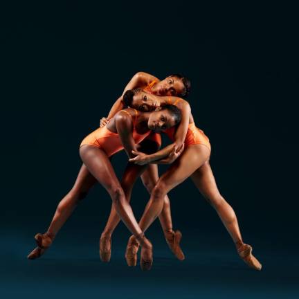 Dance Theatre of Harlem’s Ingrid Silva, Daphne Lee and Alexandra Hutchinson. Photo: Rachel Neville
