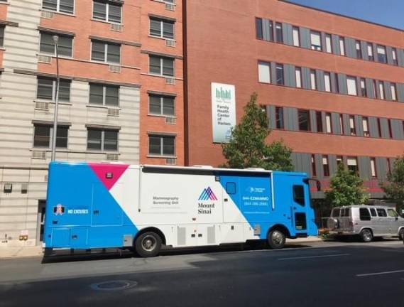 Mount Sinai offers screening throughout the city at its Mobile Mammography Van. Photo: Mount Sinai Health System