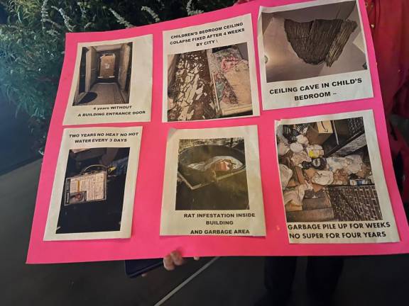 At a rally last fall, one of Daniel Ohebshalom’s tenants held up a poster that was said to illustrate some of the deplorable conditions in a building Ohebshalom owned including rat infestations, a missing front door, a collapsed ceiling and heaps of uncollected garbage left to rot for a month or more. City records backed up many of the claims.