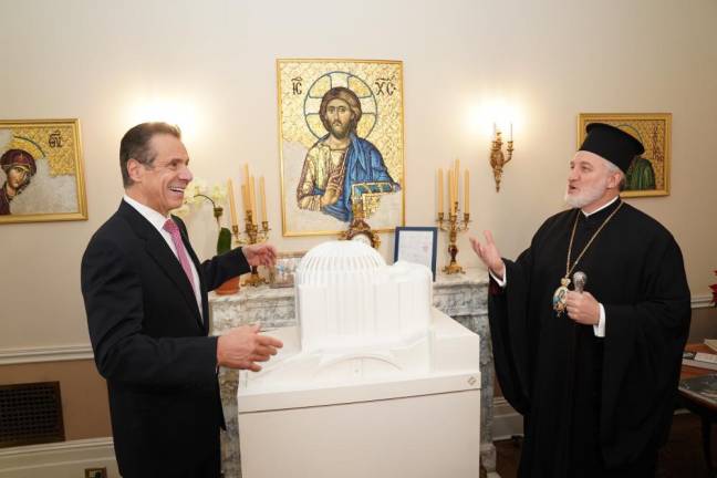 Governor Cuomo officially welcomed Archbishop Elpidophoros of America to New York on Jan. 2, 2020 and announced plans to resume the rebuilding of St. Nicholas Greek Orthodox Church and National Shrine at the World Trade Center.
