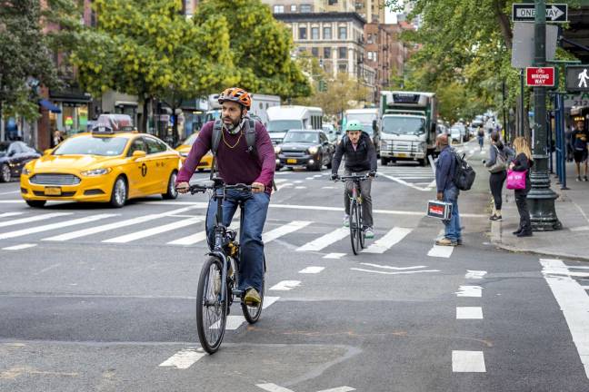 Traffic collisions involving cyclists on the East Side have trended downward in recent years even as ridership has increased. Photo: Steven Strasser