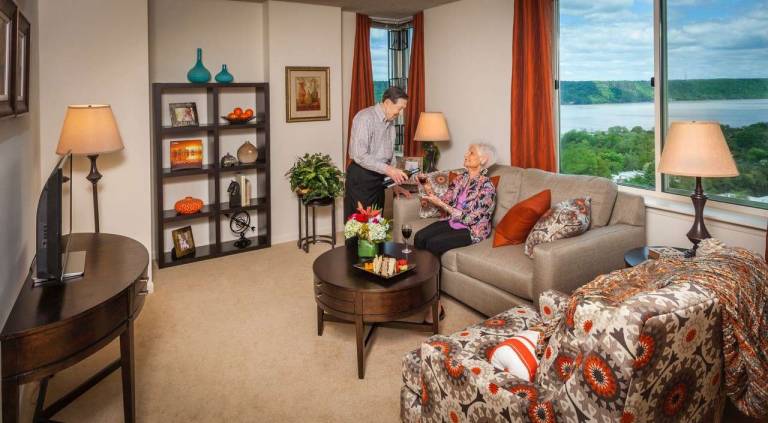 Independent Living apartments at FiveStar are luxurious and offer views of the Hudson River. Photo: Mark Woodbury /&#xa0;Courtesy of FiveStar Premier Residences of Yonkers
