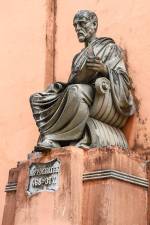 A statue of Hippocrates, in the Faculdade de Medicina da Bahia, Salvador, Bahia, Brazil. Before he died in 377 BCE, Hippocrates said food should be your medicine. Now a new study is trying to document that.
