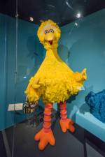 Big Bird puppet at the Jim Henson exhibit. Photo: Thanassi Karageorgiou / Museum of the Moving Image.