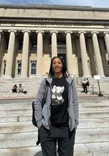 <b>Mo’ne Davis, the one time star pitcher of her Little League team, is now a graduate student at Columbia majoring in sports management with hopes to one day bring a pro woman’s basketball team to her hometown</b>. Photo: Vanessa Torres