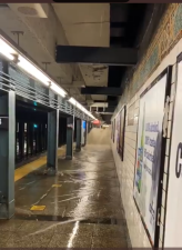 Screenshot of video of 28th Street 6 line subway on Wednesday night, by Aleksander Milch, via Mark D. Levine on Twitter.