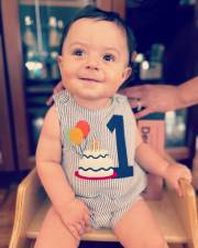 Miles Rizzo on his first birthday. Photo courtesy of Amy Rizzo.