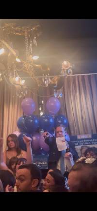 Brad Hoylman-Sigal at his watch party for the Manhattan borough president race on June 24, primary night. He is projected to win after racking up 49 percent of first-choice votes to Keith Powers’s 38 percent.