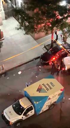 Bystander footage of a stabbing that left 25 year-old EMT Julia Fatum with serious injuries. A suspect has been formally indicted on attempted murder and assault raps.