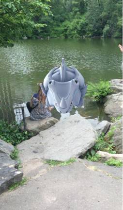 Rhyhorn by the Pond. Photo: Silas White