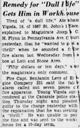 Young Abe Vigoda in the August 19, 1939, Brooklyn Daily Eagle. All hail local reporting!