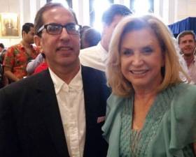 Judge Paul Feinman of the New York Court of Appeals and U.S. Rep. Carolyn Maloney in June 2017 at a Pride Month breakfast reception hosted by the congresswoman. Photo courtesy of Maloney’s office