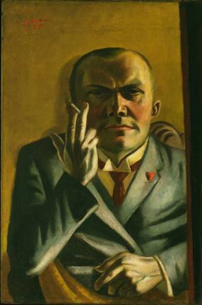 Max Beckmann (German, Leipzig 1884&#x2013;1950 New York). &#x201c;Self-Portrait with a Cigarette,&#x201d; 1923. Oil on canvas. 23 3/4 &#xd7; 15 7/8 in. The Museum of Modern Art, New York. Gift of Dr. and Mrs. F. H. Hirschland, 1956. &#xa9; 2016 Artists Rights Society (ARS), New York / VG Bild-Kunst, Bonn