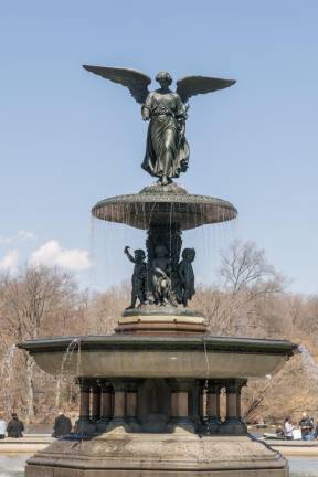 New York City, Manhattan, Central Park, Angel of the Waters Fountain,  Bethesda Terrace