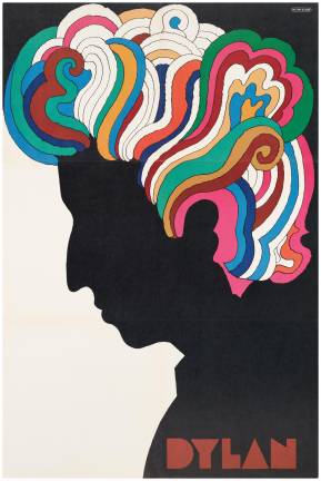 Milton Glaser’s Dylan poster from 1967 will be part of the “Art of Noise” exhibit at the Cooper Hewitt. The exhibition was organized by the San Francisco Museum of Modern Art. / © Milton Glaser, permission of the estate of Milton Glaser