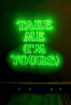 &quot;Take Me, I'm Yours&quot; at the Jewish Museum invites visitors to take home free art. Photo: Adel Gorgy