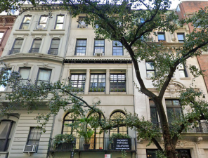 An exterior view of the Lenox Hill townhouse on East 66th Street.