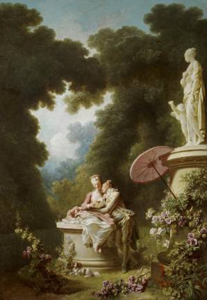 Jean-Honoré Fragonard, “The Progress of Love: Love Letters,” 1771–72, oil on canvas, 124 7/8 x 85 3/8 inches, The Frick Collection, New York. Photo: Michael Bodycomb