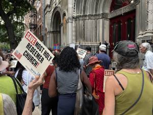 Rally/vigil to save Most Holy Redeemer Church on East Third Street, Aug. 30.