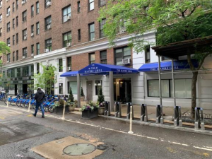 Citi Bike racks in front of The Seafire Grill on East 48th Street. Photo courtesy of The Seafire Grill