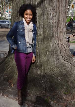 Rumer LeGendre, 18, and her mentor have met Wednesdays on the Upper West Side for about three years to brainstorm and work on poetry and personal essays. Photo: Linda Kleinbub