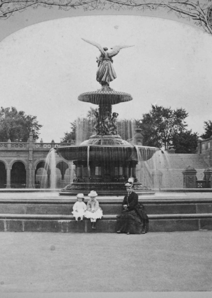 Bethesda Fountain photographed circa 1873, the year the fountain was dedicated.
