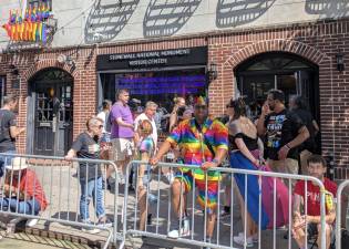 Waiting for NYC Pride Parade outside Stonewall National Monument.