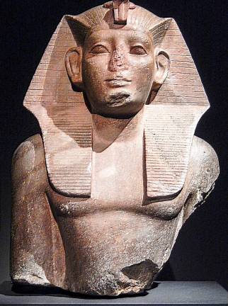 Upper Part of a Statue of a Thirteenth Dynasty King Seated. The Oriental Institute of the University of Chicago. Photo: Adel Gorgy