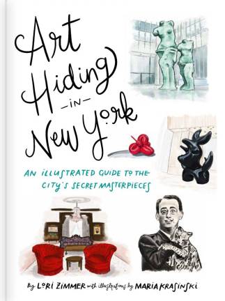 Book cover of “Art Hiding in New York” by Lori Zimmer and Maria Krasinski