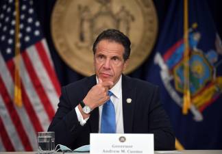 Governor Andrew M. Cuomo holds a coronavirus briefing in New York City Monday, August 3, 2020. Photo: Kevin P. Coughlin / Office of Governor Andrew M. Cuomo)