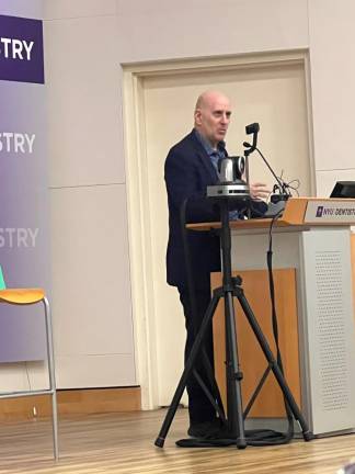 State Assmembymember Harvey Epstein, who hosted Jan. 18’s town hall at the NYU College of Dentistry.