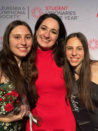 Maya and Maddie Martinez, who attend Fieldstone and Friends Academy, respectively, with Julia Kane, who manages LLS’ Student Visionaries of the Year campaign in New York City. Maya and Maddie raised over $60,000 for research in last year’s drive and are mentoring kids in this year’s fundraising drive which runs until March 15.