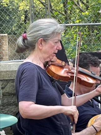 Nancy Snyder plays the fiddle. Photo: Christopher Moore