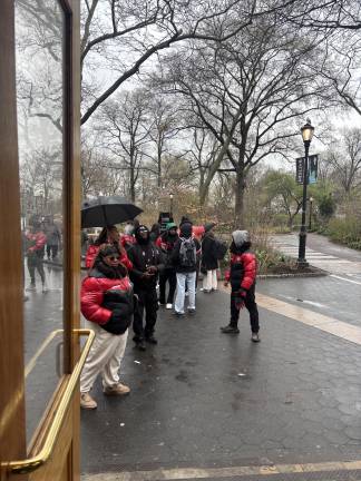 Tourists exiting the Bowling Green subway stop must first run a gantlet of illegal ferry vendors before they can reach the ticket office for the only authorized ferry service that can land them on the Statue of Liberty and Ellis Island. The red team of hucksters has staked out the Bowling Green stop.