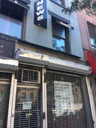 An empty storefront on Eighth Avenue.
