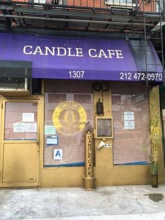 The Candle Caf&eacute;, on Third Avenue near 75th Street, will reopen on Sept. 1 following renovations. Photo: Eve Lederman