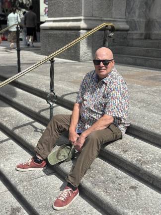 Tom Walker, visiting St. Patrick’s Cathedral from East Grand Rapids, Mich., said he is encouraged by the added police presence at houses of worship. But, he said, regrettably the time may have come for all churches and synagogues to consider having armed guards present.