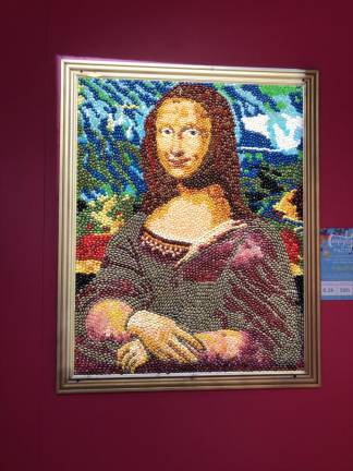 Mona Lisa made of jellybeans. Photo: Bethany Kandel