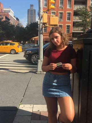 Samantha Fierro, a high school senior at Eleanor Roosevelt High, is asking the city Department of Education to issue unlimited ride MetroCards to students to better enable them to attend school and extracurricular activities. Photo: Madeleine Thompson